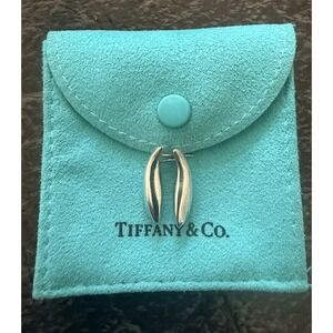 Tiffany & Company Sterling Silver Gerhry Fish Earrings W/ Pouch 925 No Backs